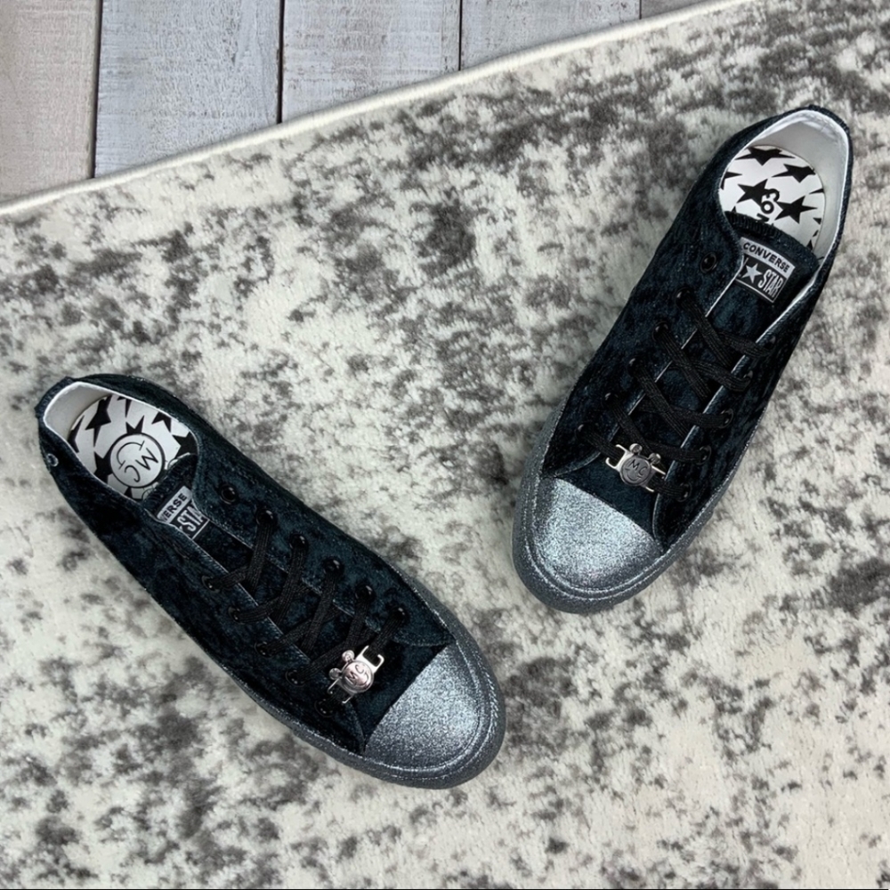 Converse x Miley Cyrus CTAS OX velvet sneakers